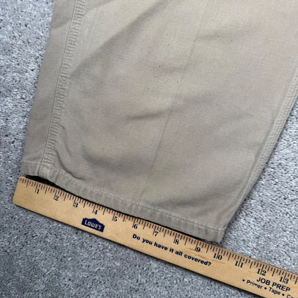 Carhartt Men's 42x32 Relaxed Fit Duck Canvas Carpenter Work Pants Khaki Tan